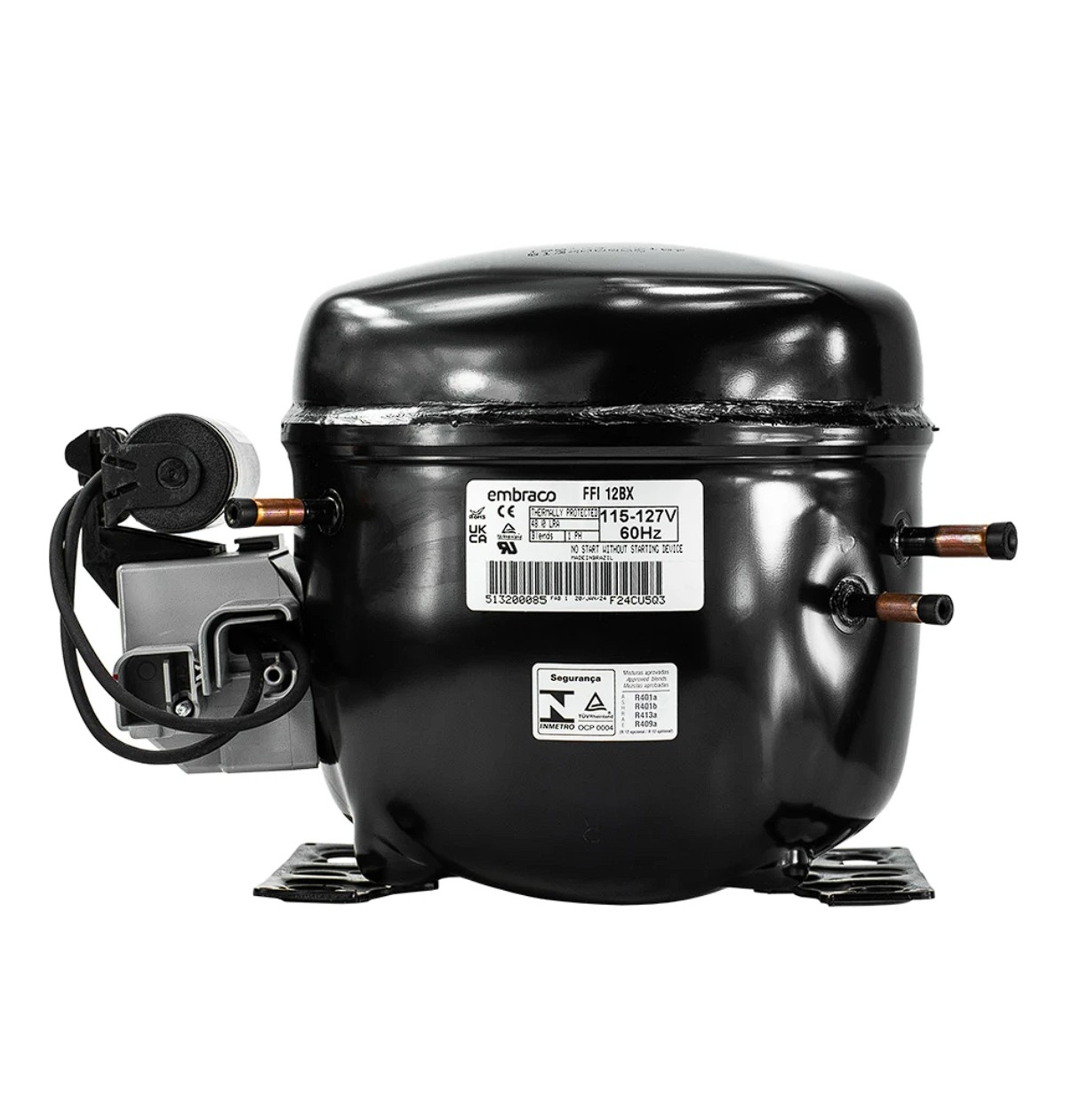30-FFI12BX - Genuine OEM All Temp R12 Refrigeration Compressor, 1/3+hp, Low/Med/High Back Pressure